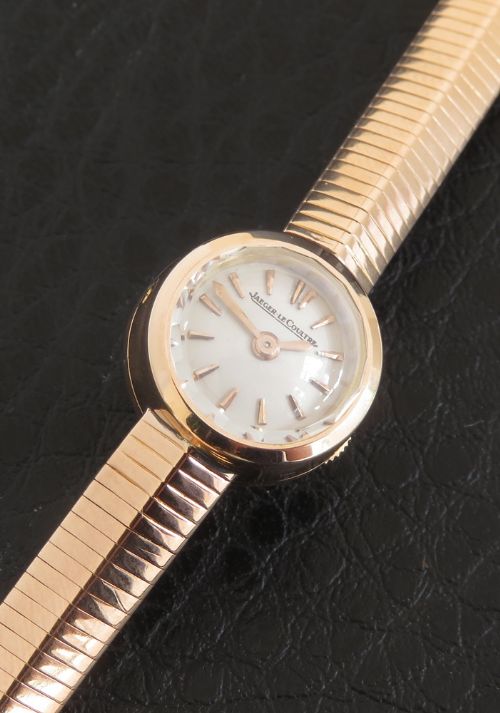 fig 8. Mint Condition Solid 18ct Rose Gold Jaeger- LeCoutre Ladies Cocktail Watch c1960