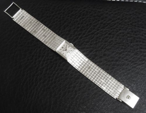 fig 1. Solid 9ct White Gold Rolex Precision Ladies Cocktail Watch c1960