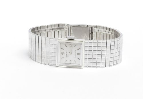 fig 3. Solid 9ct White Gold Rolex Precision Ladies Cocktail Watch c1960