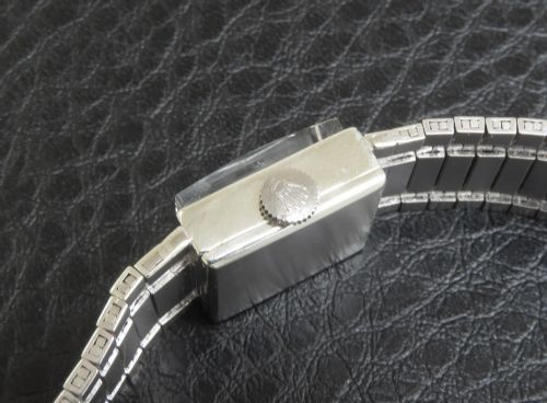 fig 5. Solid 9ct White Gold Rolex Precision Ladies Cocktail Watch c1960
