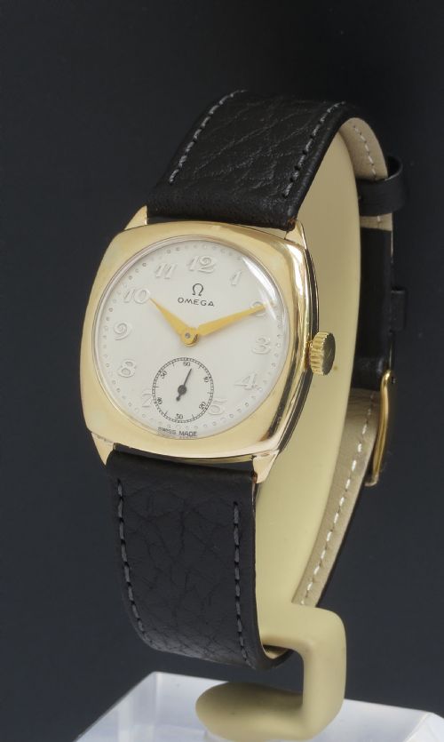 Solid 9ct Gold Omega Cushion Case Midsize C1936