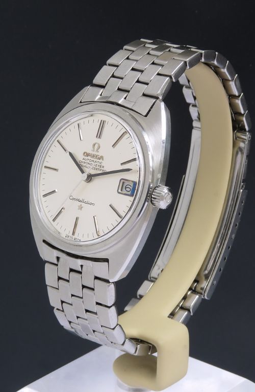 fig 1. Original Omega Constellation 'C' Chronometer Box and Papers c1969