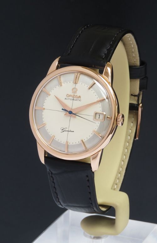 Stunning Solid 18ct Rose Gold Omega Geneve Automatic with Date C1962