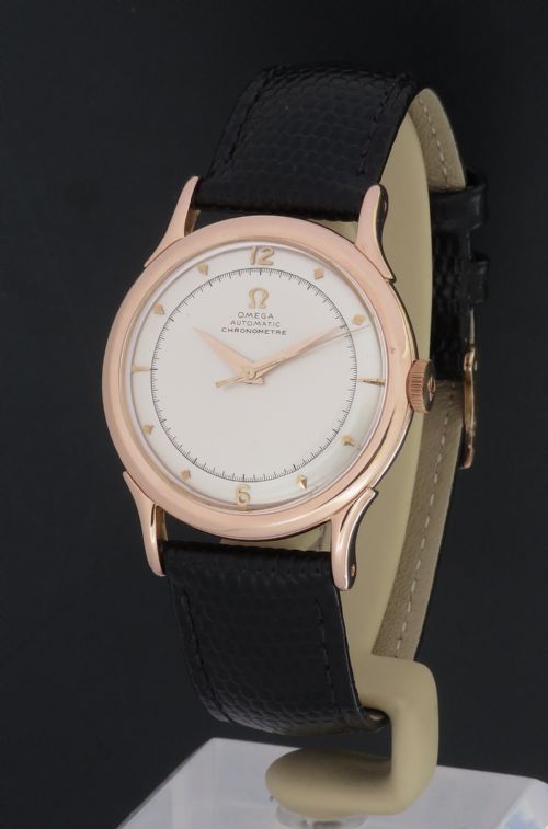 Extremely Rare Omega 18ct Rose Gold Automatic Chronometre C1950