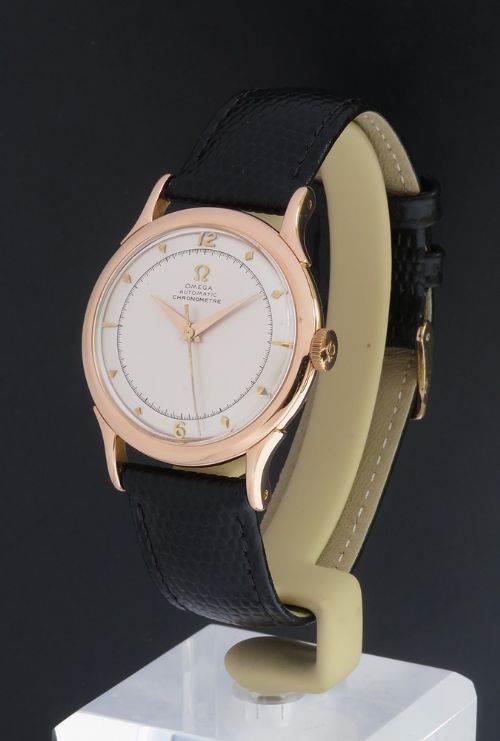 fig 2. Extremely Rare Omega 18ct Rose Gold Automatic Chronometre c1950