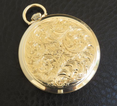 fig 3. Stunning Solid 14ct Gold Omega Art Deco Pocket Watch c1947