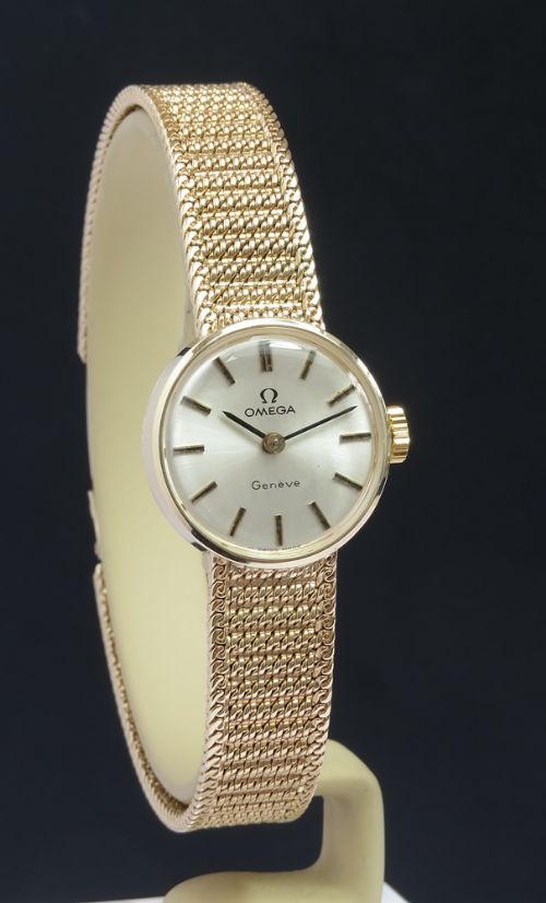 fig 2. Solid 9ct Gold Omega Geneve Ladies Cocktail Watch