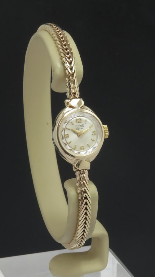 fig 1. Beautiful Solid 9ct Gold Rolex Tudor Royal Cocktail Watch c1964