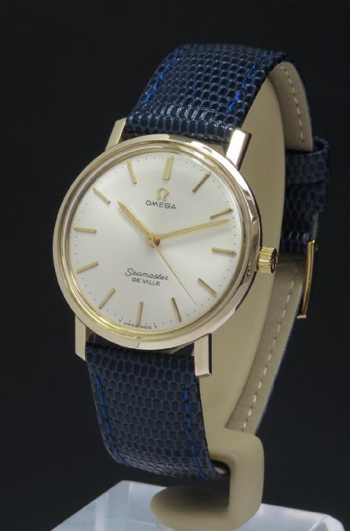 Mint Original Solid 9ct Gold Omega Seamaster De Ville with Box and Papers C1966