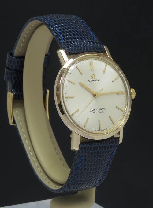 fig 2. Mint Original Solid 9ct Gold Omega Seamaster De Ville With Box And Papers c1966