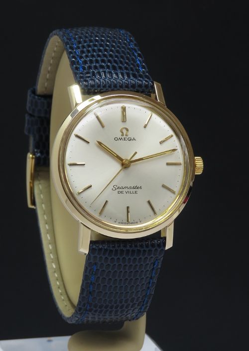 fig 4. Mint Original Solid 9ct Gold Omega Seamaster De Ville With Box And Papers c1966