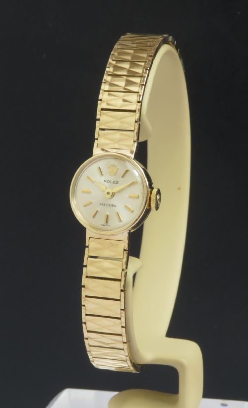 Solid 9ct Gold Rolex Precision Cocktail Watch C1964