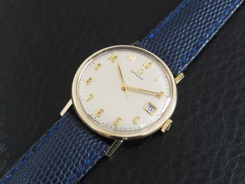 fig 2. Rare Omega Solid 9ct Gold Calendar c1966