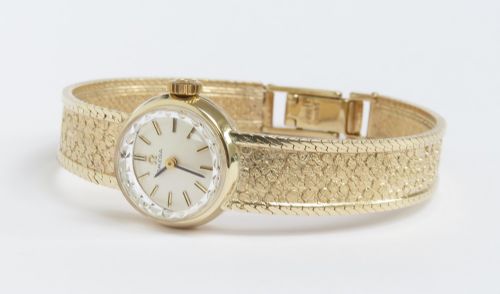 fig 2. Solid 9ct Gold Omega Sapphette Ladies Cocktail Watch c1965