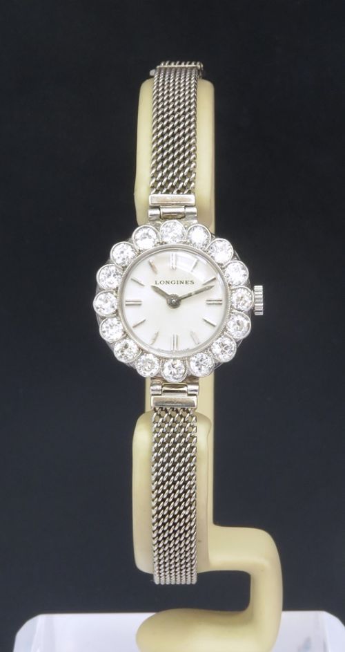 fig 2. Wonderful Longines Platinum and Diamond Art Deco Ladies Cocktail Watch c1930