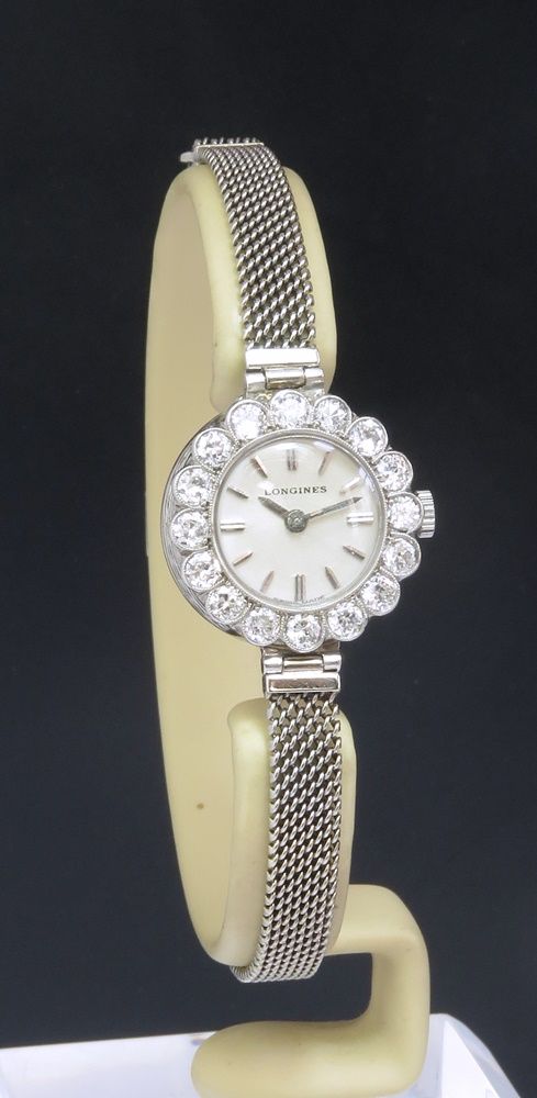 fig 3. Wonderful Longines Platinum and Diamond Art Deco Ladies Cocktail Watch c1930