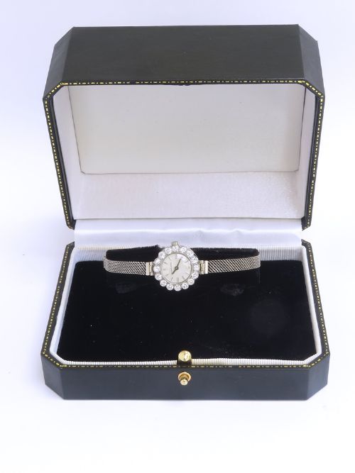 fig 6. Wonderful Longines Platinum and Diamond Art Deco Ladies Cocktail Watch c1930
