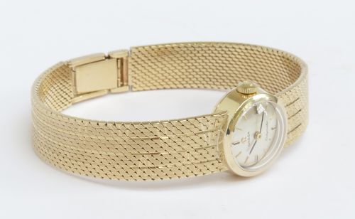 fig 7. Stunning Solid 9ct Gold Omega Ladymatic with Box c1963