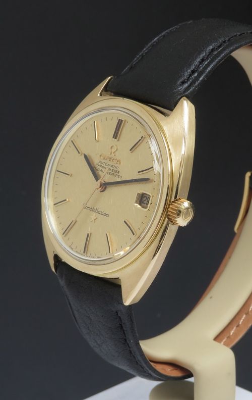 fig 1. Original Solid 18ct Gold Omega Constellation 'C' Deluxe Chronometer Automatic c1968