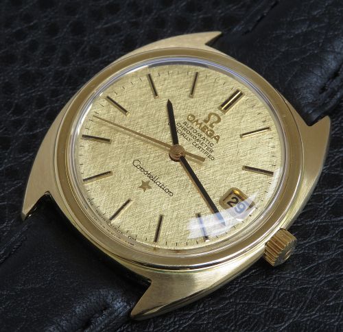 fig 4. Original Solid 18ct Gold Omega Constellation 'C' Deluxe Chronometer Automatic c1968