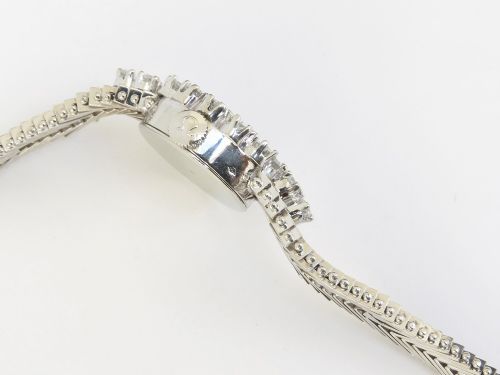 fig 7. 18ct White Gold And Diamond Omega Cocktail Watch c1967