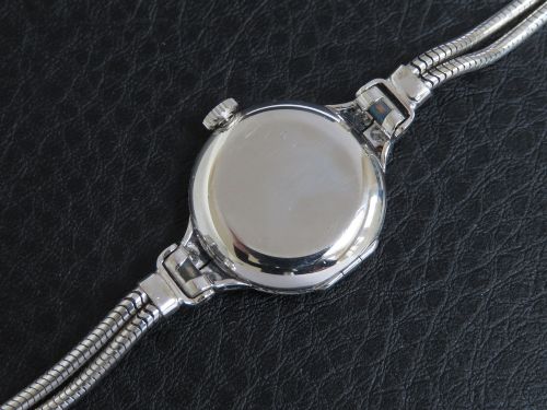 fig 4. Platinum and Diamond Ladies Cocktail Watch by Vertex c1954