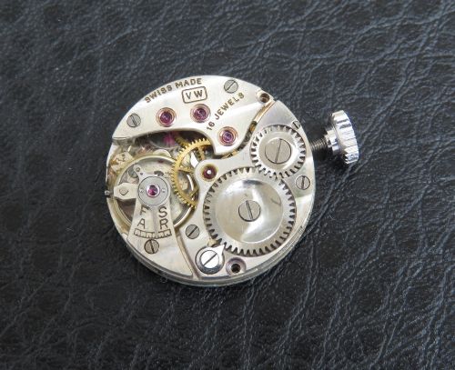 fig 7. Platinum and Diamond Ladies Cocktail Watch by Vertex c1954