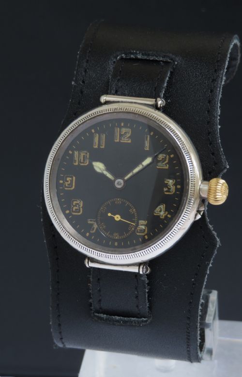 Very Rare Silver Longines Borgel Military Trench Watch C1915