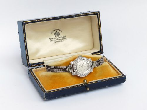 fig 8. Longines Platinum And Diamond Ladies Cocktail Watch c1950