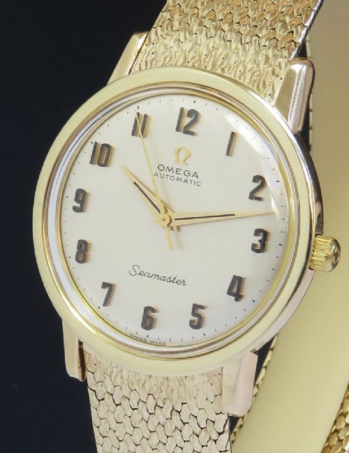 fig 2. Solid 9ct Gold Omega Seamaster Automatic With Box c1966