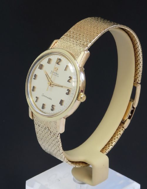 fig 3. Solid 9ct Gold Omega Seamaster Automatic With Box c1966