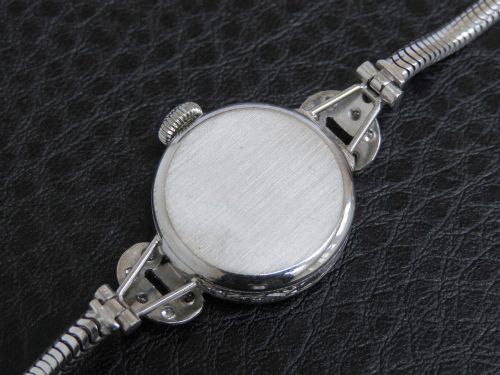 fig 5. Platinum and Diamond Ladies Cocktail Watch by Vertex c1950