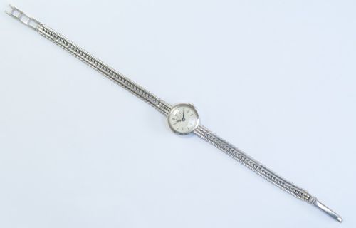 fig 4. Solid 9ct White Gold Rolex Precision Cocktail Watch c1963