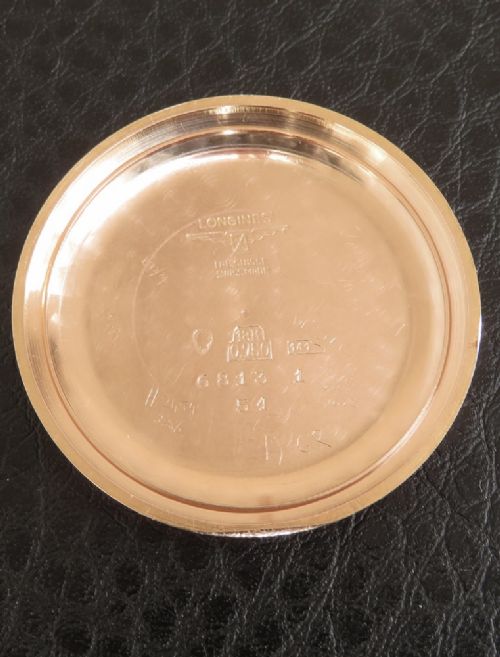 fig 4. Very rare 1951 oversize Longines automatic in solid 18ct rose gold