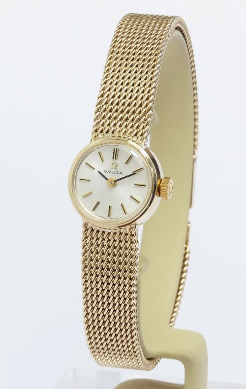 fig 1. Mint Original Condition Solid 9ct Gold Omega Ladies Cocktail Watch c1969