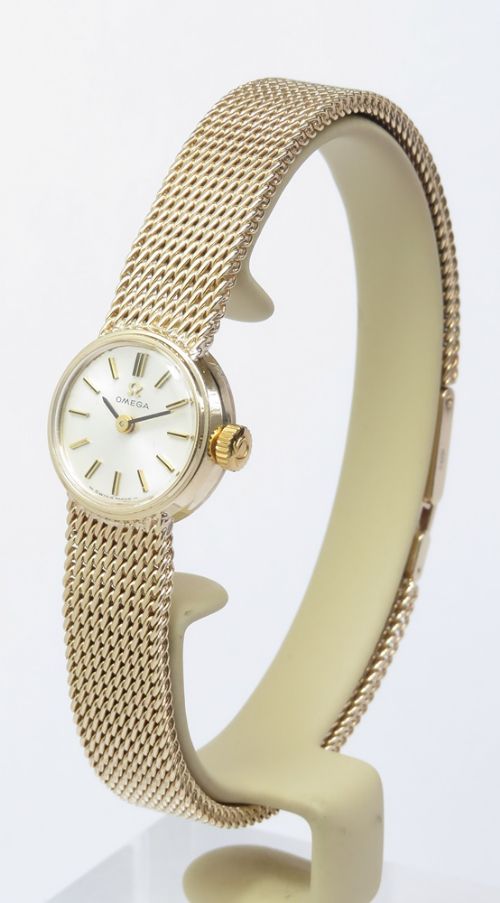 fig 2. Mint Original Condition Solid 9ct Gold Omega Ladies Cocktail Watch c1969
