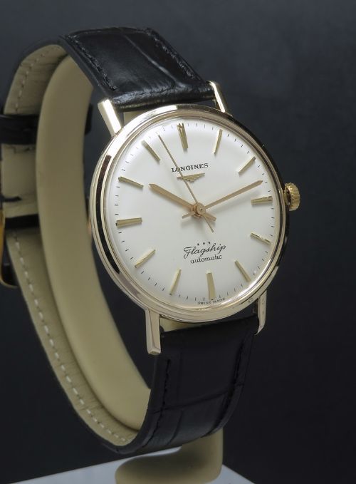 fig 1. Solid 9ct Gold Longines Flagship Automatic c1965