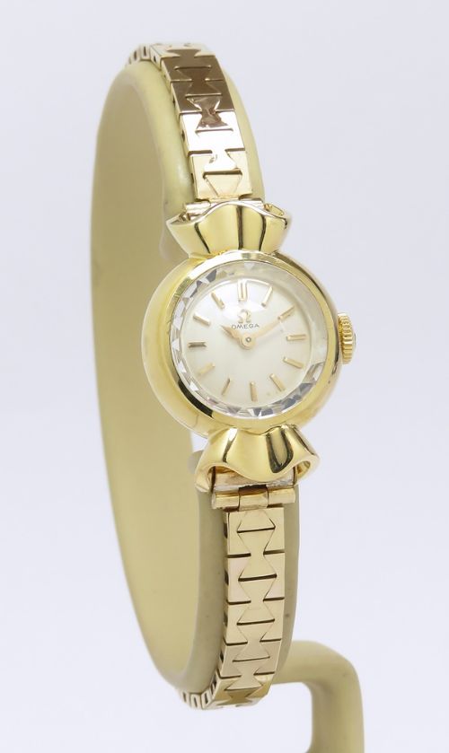 fig 1. Solid 18ct Gold Omega Sapphette Ladies Cocktail Watch c1961