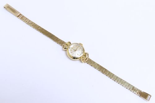 fig 2. Solid 18ct Gold Omega Sapphette Ladies Cocktail Watch c1961