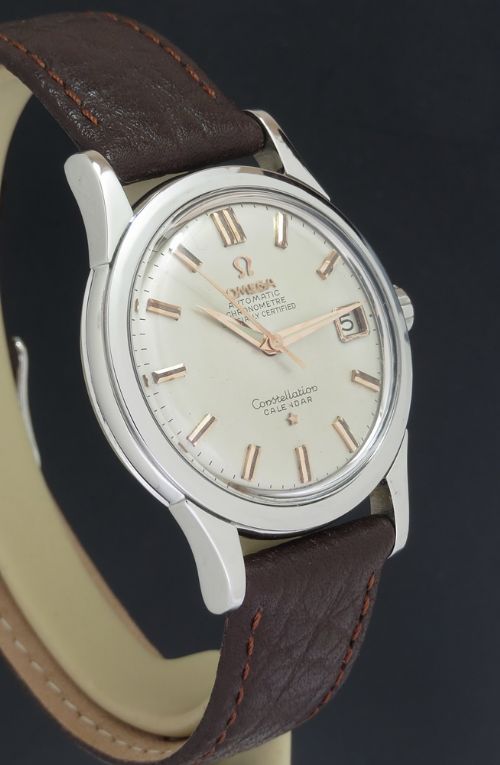 fig 4. Very Rare Omega Constellation Chronometer Calendar Automatic With Box c1959