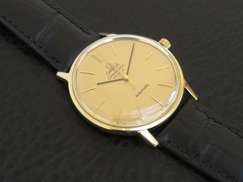 fig 5. Solid 18ct Gold Omega Seamaster Automatic Slimline Deluxe c1966