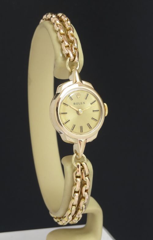fig 2. Solid 9ct Gold Rolex Ladies Cocktail Watch c1963