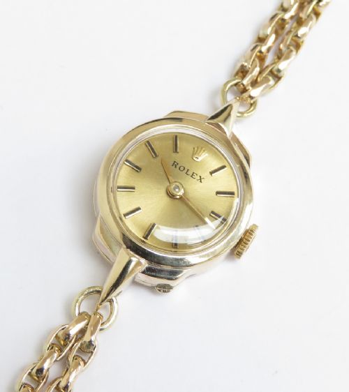 fig 3. Solid 9ct Gold Rolex Ladies Cocktail Watch c1963