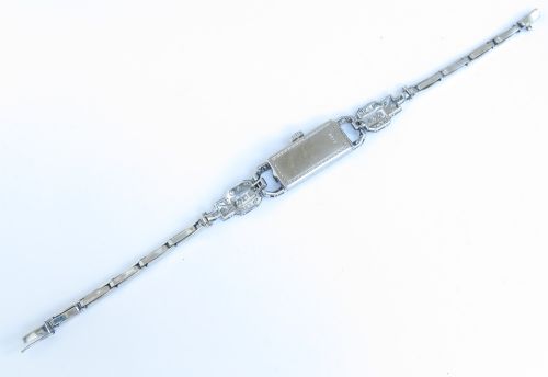 fig 6. Art Deco Longines Platinum and Diamond Ladies Cocktail Watch c1930