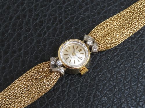 fig 4. Incredible Solid 18ct Gold and Diamond Omega Ladies Cocktail Watch c1961