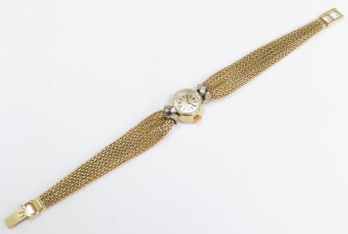 fig 5. Incredible Solid 18ct Gold and Diamond Omega Ladies Cocktail Watch c1961