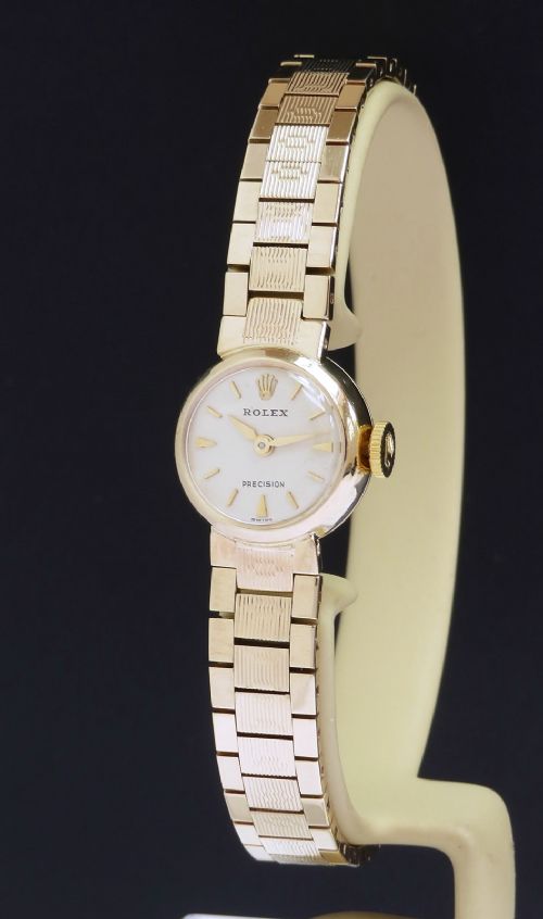 Mint Original Solid 9ct Gold Rolex Precision Ladies Watch with Boxes and Paperwork C1961