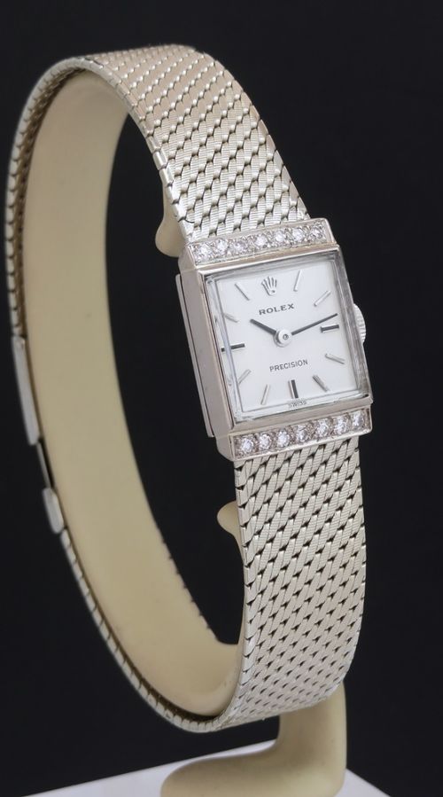 fig 2. Mint Condition Solid 18ct White Gold And Diamond Rolex Ladies Watch c1961