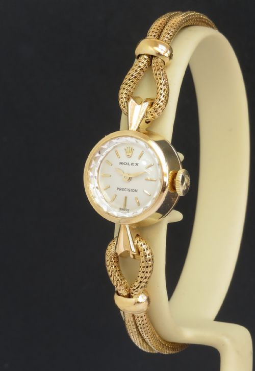 Near Mint Solid 18ct Gold Rolex Precision Cocktail Watch C1961