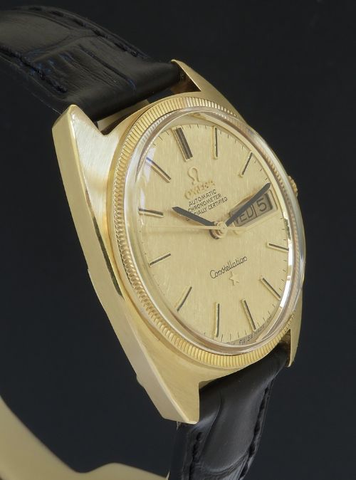 fig 3. Outstanding Original Solid 18ct Gold Omega Constellation 'C' Deluxe Chronometer Automatic Daydate c1968